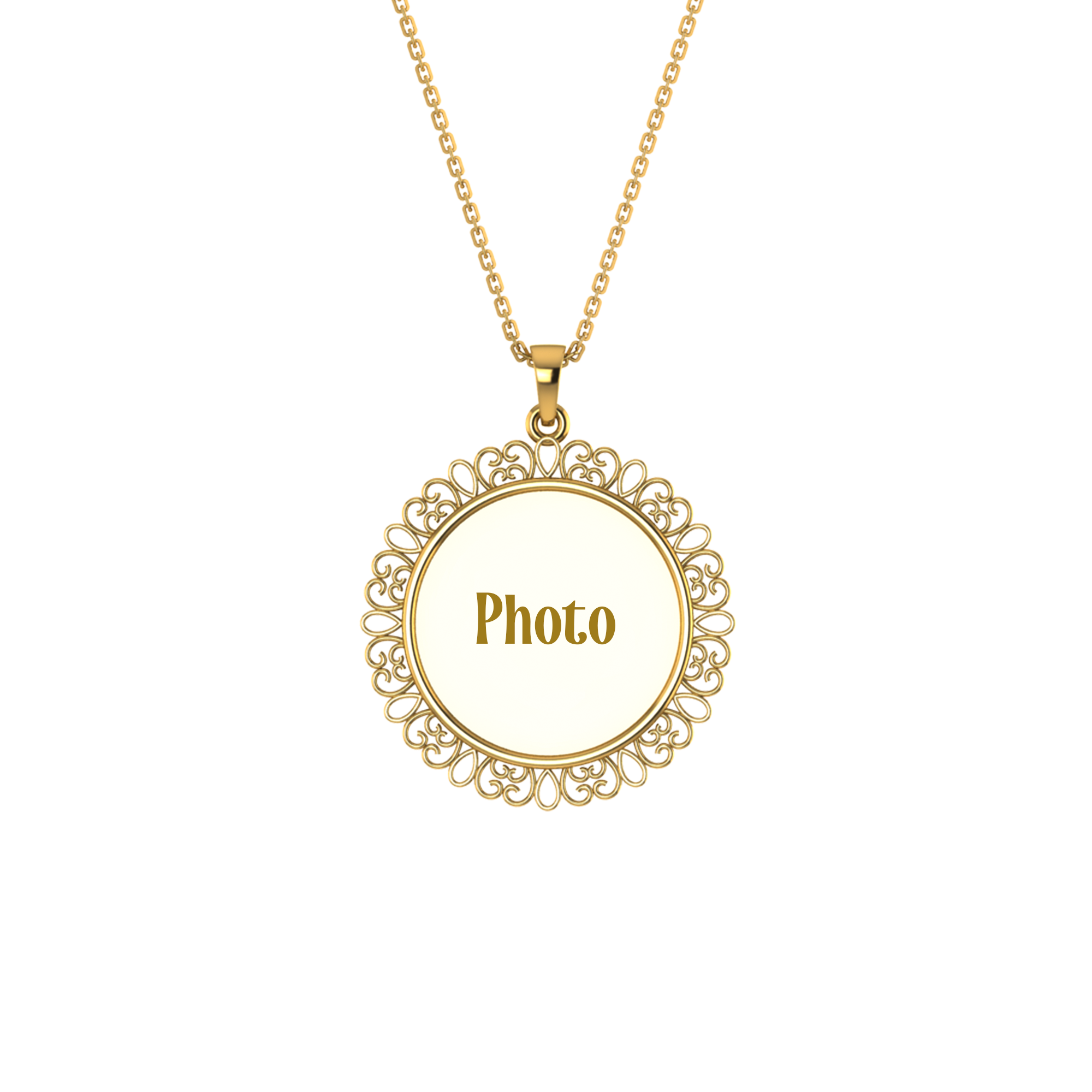 RKC Memory Photo Pendant Locket 14k Yellow Gold Plated 925 Silver Weight 6gm