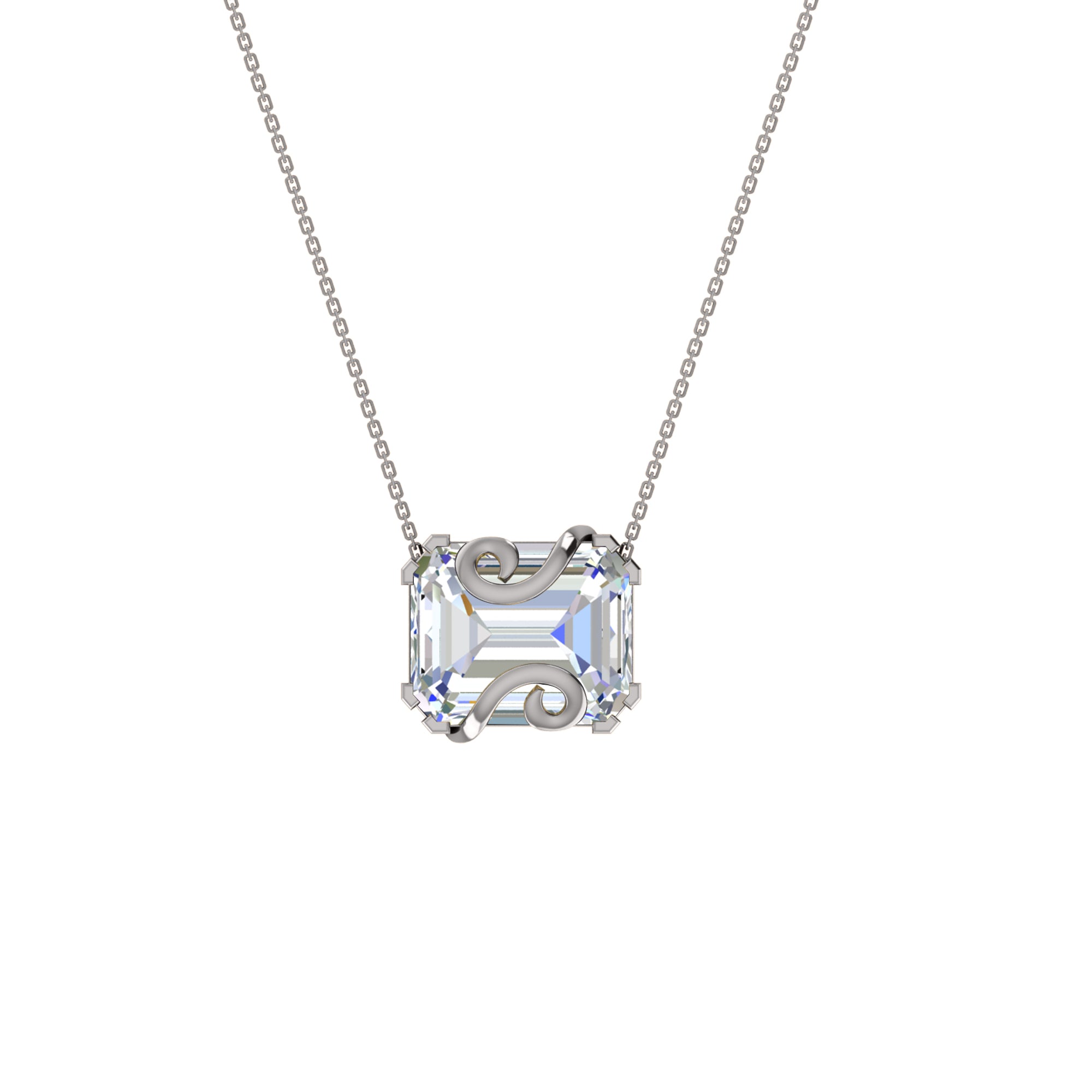 RKC 16 CT Solitär-Anhänger, 925er Silberschmuck, 14 Karat Roségold vergoldet, Gewicht 8,00 GM, Höhe 18,00 mm