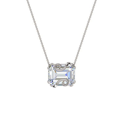 RKC 16 CT Solitär-Anhänger, 925er Silberschmuck, 14 Karat Roségold vergoldet, Gewicht 8,00 GM, Höhe 18,00 mm