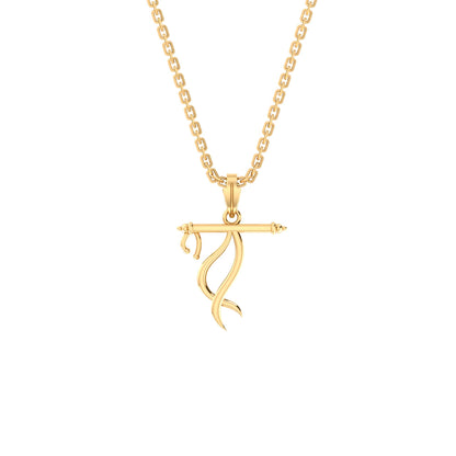 RKC Charming Pendant With Box Chain 14k Yellow/ White/ Rose Gold Plated