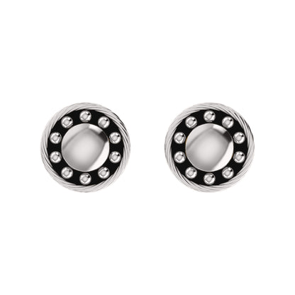 RKC 925 Sterling Silber Emaille-Manschettenknöpfe, 14 Karat Gelbgold vergoldet, Produktgewicht 4,00 g