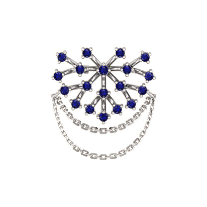 Spilla RKC Moissanite in argento sterling 925 placcata in oro giallo 14 carati Peso del prodotto 3,00 GM Altezza 23,00 MM