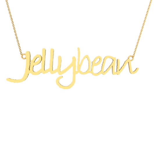 RKC Weight 5.5 gm Initial Name Pendant Necklace 14k Yellow Gold Plated 925 Silver