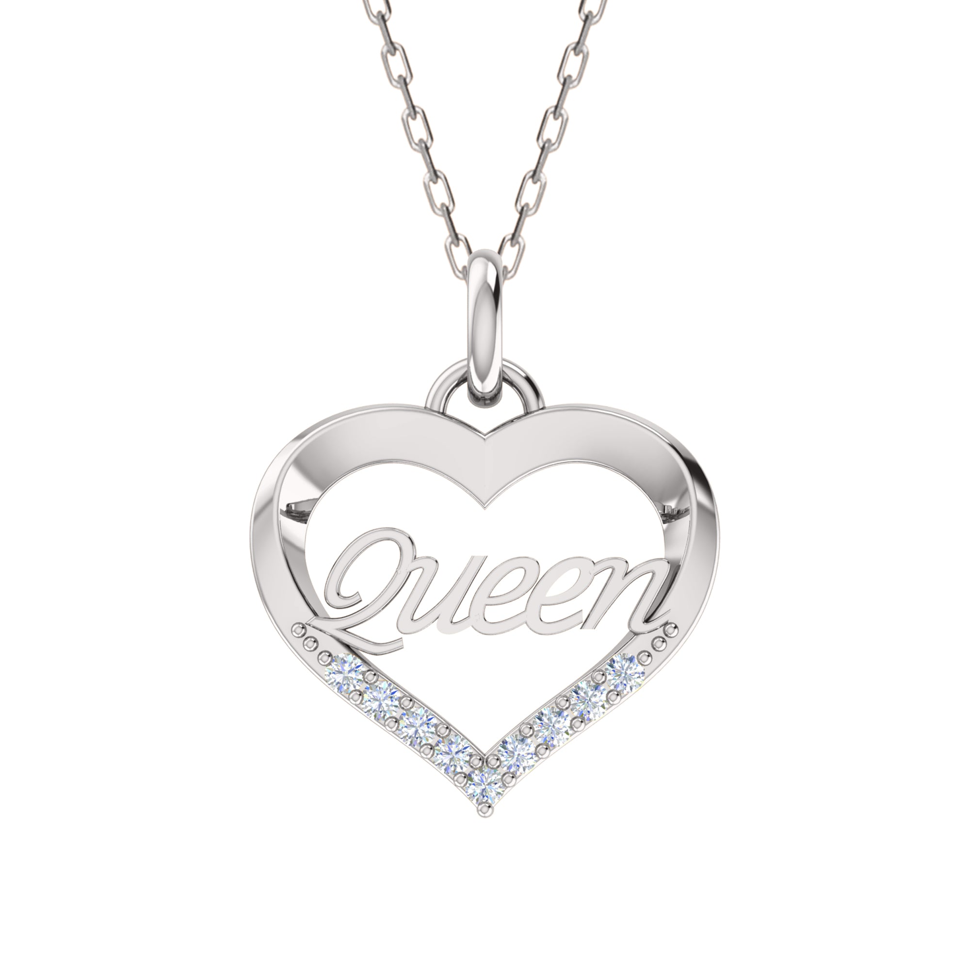 Ciondolo a forma di cuore in moissanite da 0,22 ct, gioielli in argento 925, placcato in oro rosa 14 carati, peso 4,80 g, altezza 25,20 mm