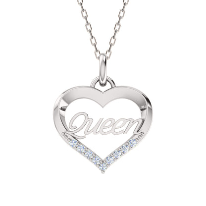 Ciondolo a forma di cuore in moissanite da 0,22 ct, gioielli in argento 925, placcato in oro rosa 14 carati, peso 4,80 g, altezza 25,20 mm