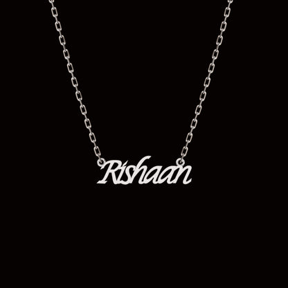 RKC Namensanhänger-Halskette, 925er Silberschmuck, 14 Karat Gelbgold plattiert, Produktgewicht: 4,10 GM, Höhe: 11,30 mm