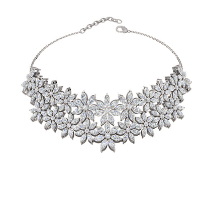 Collana girocollo da matrimonio affascinante RKC 27 CT in argento 925 placcato oro rosa 14k Peso del prodotto 24,00 GM