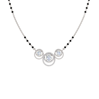 RKC 2,4 CT Moissanit Damen Mangalsutra 925 Silber 14k Gelbgold plattiert Produktgewicht 4,60 GM Höhe 18,00 MM
