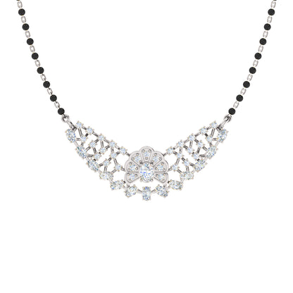 RKC 4.31 Ct Moissanite Women Mangalsutra 925 Silver 14k Rose gold Plated Product Weight 7.50gm Height 24.40mm