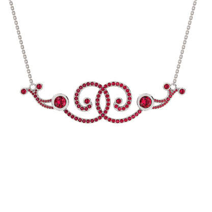 RKC 2,6 CT Moissanit Charm Halskette 925 Silber 14k Roségold vergoldet Produktgewicht 9,00 GM Höhe 18,00 MM
