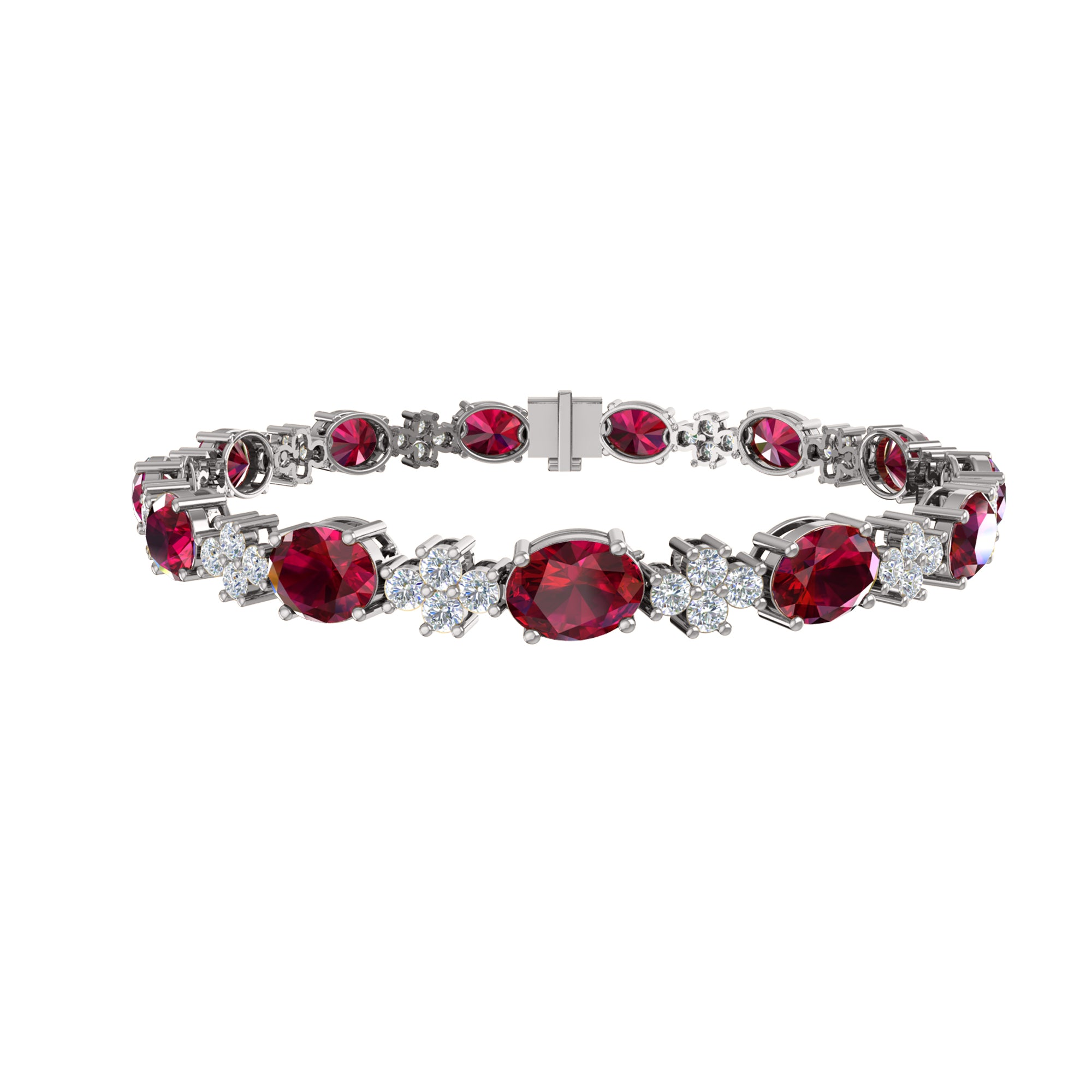 RKC 925 Sterling Silwer 19.37 CT Moissanite vir Vroue-armband 14K Geelvergulde Gewig 14.00 GM