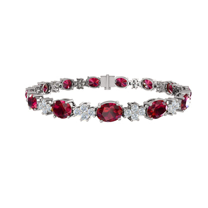 RKC 925 Sterling Silwer 19.37 CT Moissanite vir Vroue-armband 14K Geelvergulde Gewig 14.00 GM