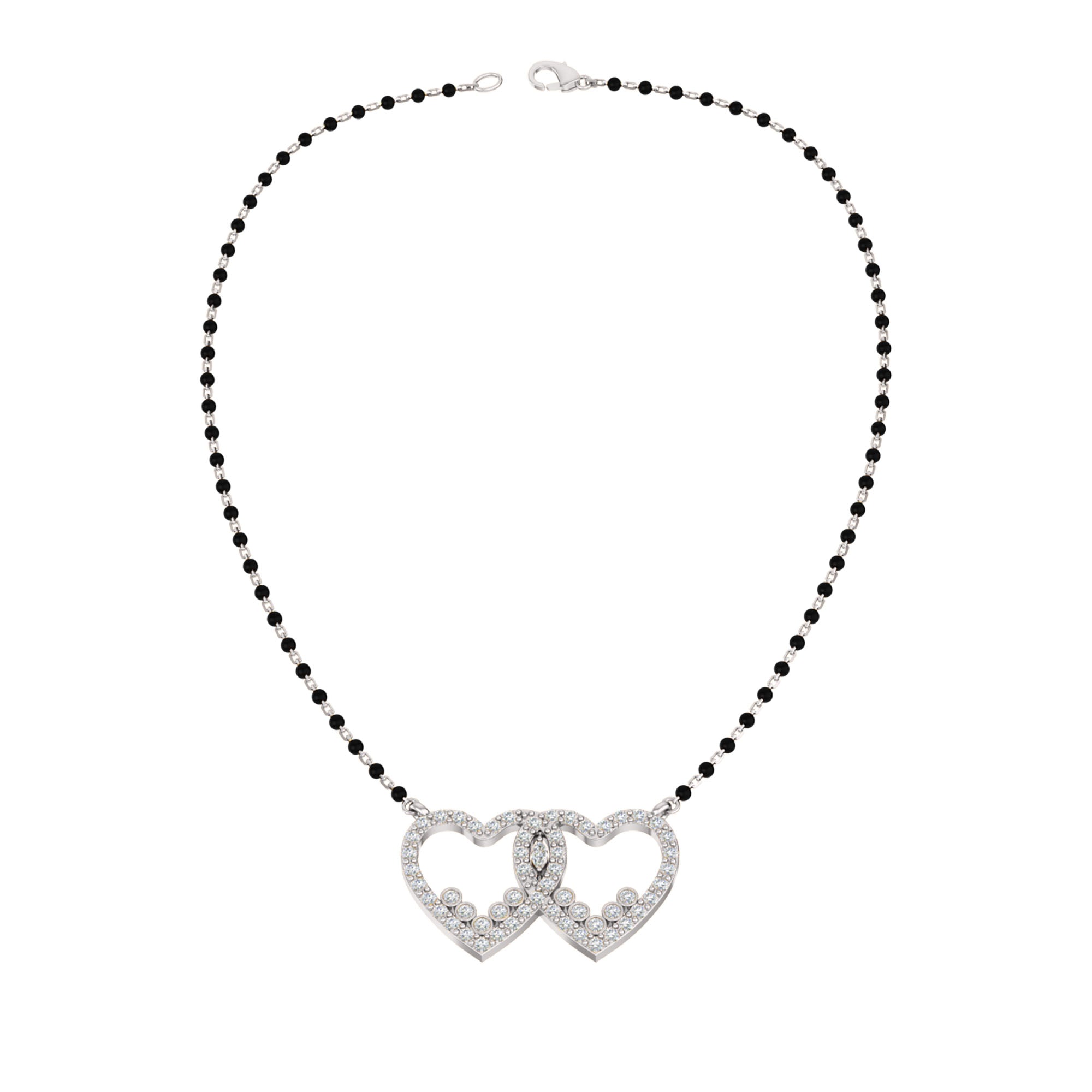 RKC Moissanite da 1,78 ct da donna Mangalsutra in argento 925 placcato in oro giallo 14k Peso del prodotto 6,00 g Altezza 20,00 mm