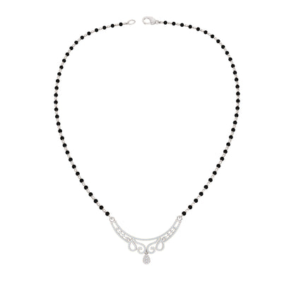 RKC Moissanite da 1,45 ct da donna Mangalsutra in argento 925 placcato in oro giallo 14k Peso del prodotto 8,00 g Altezza 34,25 mm