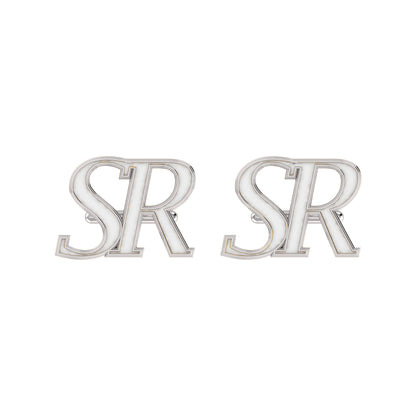 RKC 925 Sterling Silver Enamel Cufflinks 14K Rose Gold Plated Product Wt 3.80 gm