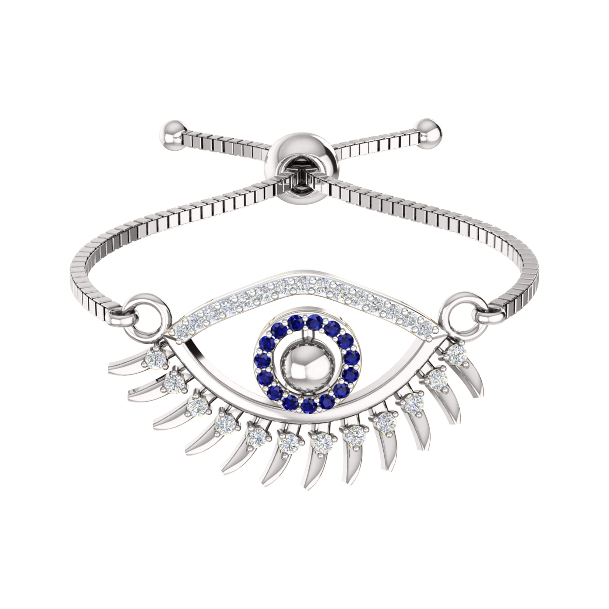 Bracciale da donna con pietre preziose multiple in argento sterling 925 RKC da 0,14 ct, placcato in oro giallo 14 carati, peso 3,80 GM, altezza 10,00 mm