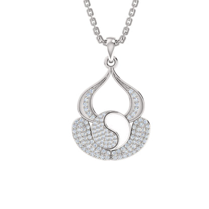 RKC 0,44 Karat Moissanit-Charm-Anhänger, 925er Silberschmuck, 14 Karat Gelbgold vergoldet, Gewicht 4,50 g, Höhe 20 mm