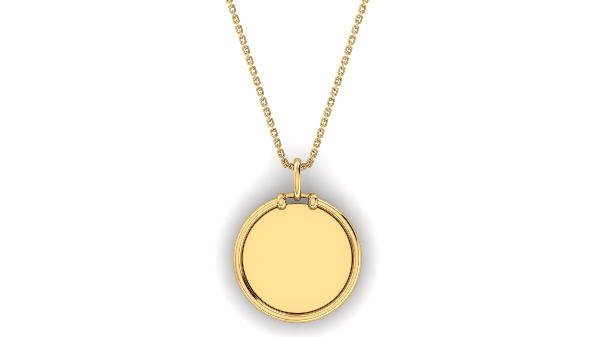 RKC Unique Photo Locket Memory Pendant For Birthday Gift 14k Yellow Gold Plated 925 Sterling Silver