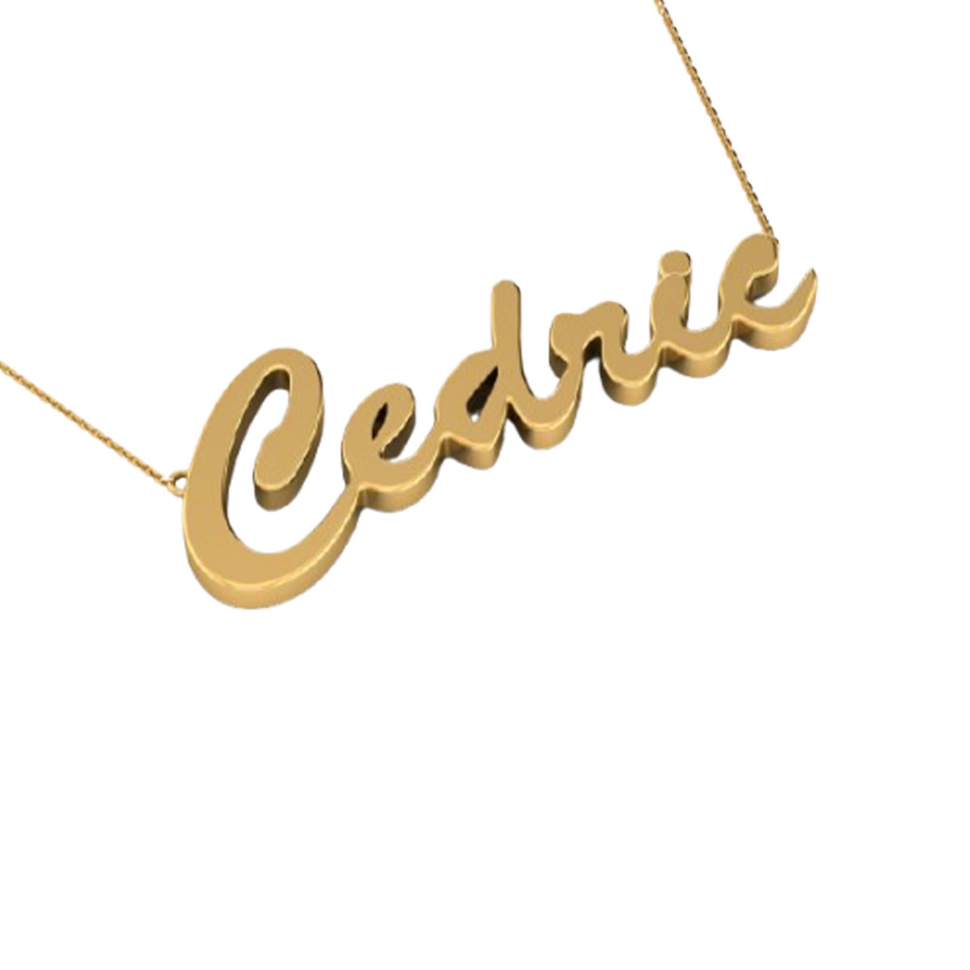 RKC 14k Yellow Gold Plated Beautiful Name Pendant Necklace Customize your Name