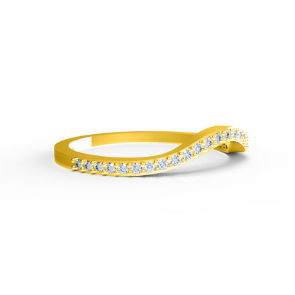 RKC Rundschliff-Moissanit-Verlobungsring, 925er Silber, 14 Karat Gelbgold plattiert, für Damen, Gewicht 1,50 g und Breite 1,50 mm
