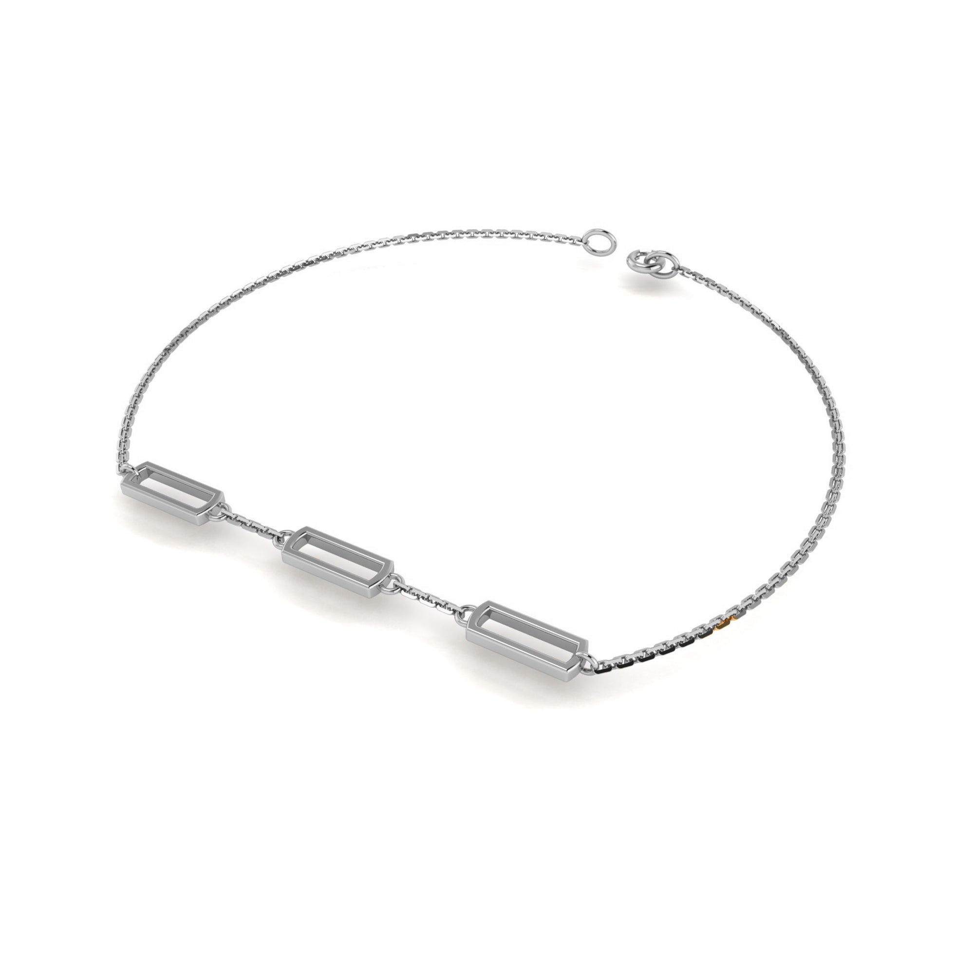 RKC Damen-Armband aus 925er Sterlingsilber, 14 Karat Roségold vergoldet, Gewicht 4,50 g, Höhe 5,00 mm