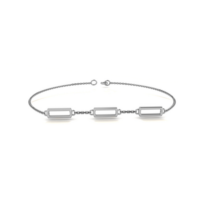 RKC Damen-Armband aus 925er Sterlingsilber, 14 Karat Roségold vergoldet, Gewicht 4,50 g, Höhe 5,00 mm