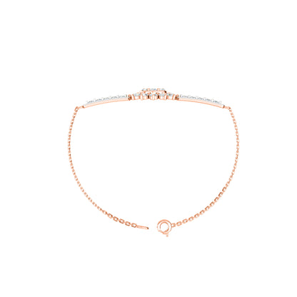 Pietra preziosa RKC in argento sterling 925 da 2,57 CT per bracciale da donna Placcato in oro rosa 14 carati Peso 5,50 GM