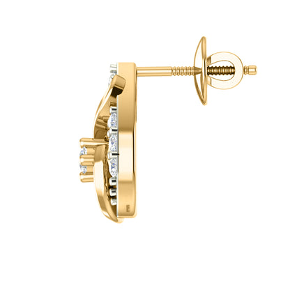 RKC 925 Silber Goldener Moissanit-Anhänger mit einem Gewicht von insgesamt 0,65 ct (Gewicht 4,50 g) und einem Gewicht (Ohrring) mit 2,00 g (Gewicht: 2,00 g), besetzt mit 14 Karat Rosévergoldung