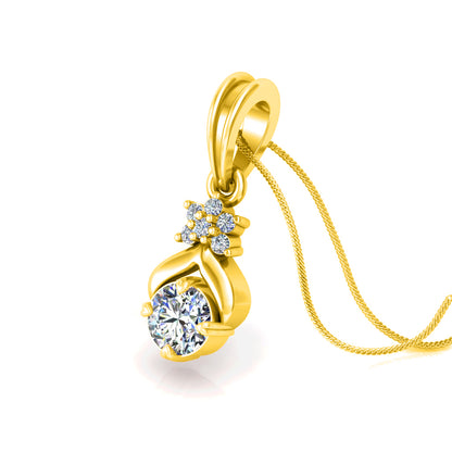 RKC Damen-Anhänger aus 925er-Sterlingsilber, mit 14 Karat Weißgold vergoldet