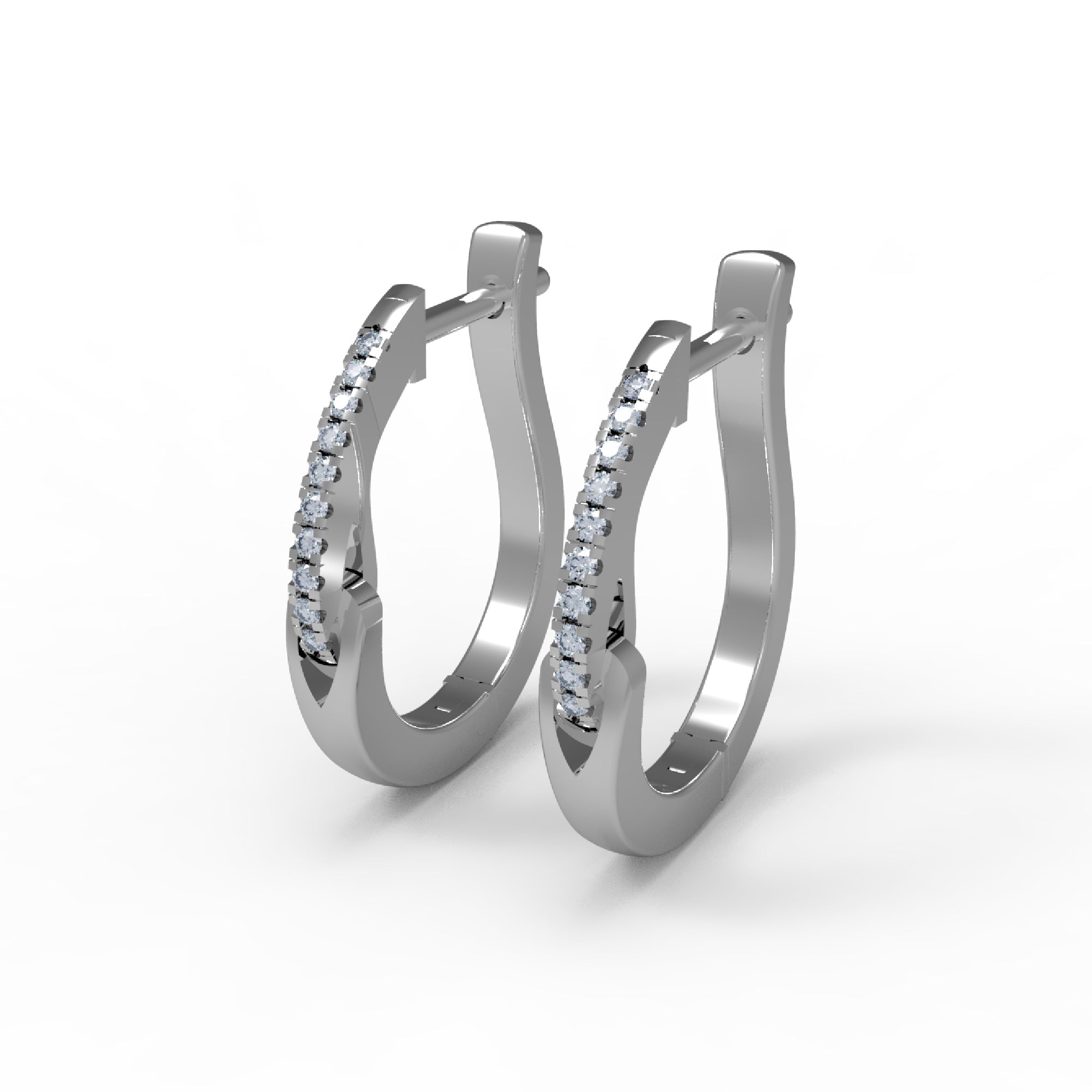 RKC 925 Sterling Silber Creolen-Ohrring für Damen, 14 Karat Gelb, Gesamtgewicht: 3,40 GM, Höhe: 19,00 mm