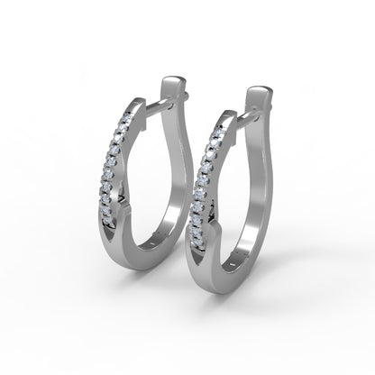 RKC 925 Sterling Silber Creolen-Ohrring für Damen, 14 Karat Gelb, Gesamtgewicht: 3,40 GM, Höhe: 19,00 mm