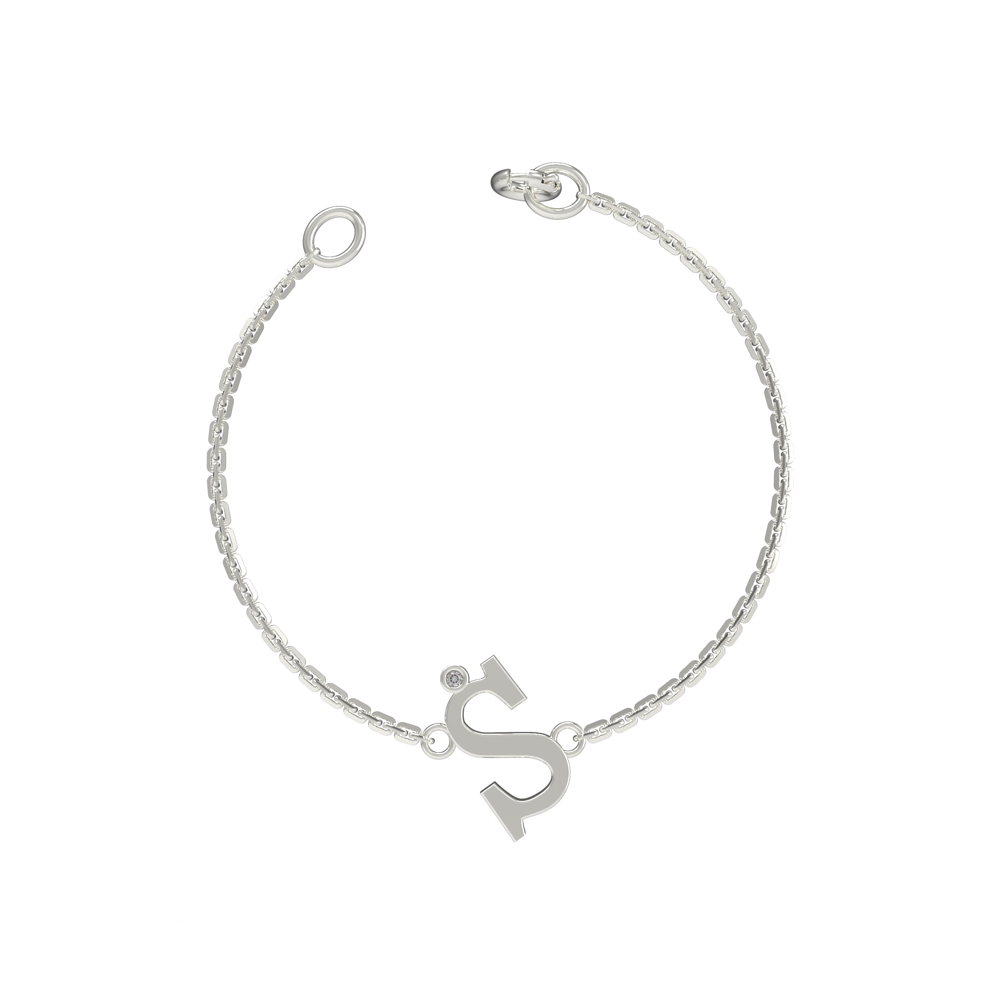 RKC Damenarmband aus 925er-Sterlingsilber mit einem Karatgewicht von 0,01 Karat, 14 Karat Rosévergoldung, Produktgewicht 2,90 GM