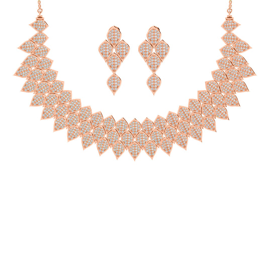 RKC 16.9 ct Moissanite Charming Necklace 925 Silver 14k Rose gold Plated Product Weight 39.00 gm