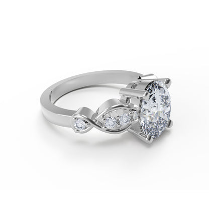 RKC Moissanit-Hochzeitstagsring im Ovalschliff, 925er Sterlingsilber, 14 Karat Gelbgold vergoldet, Gewicht 4,50 g, Breite 2,50 mm