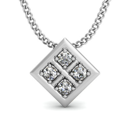 Ciondolo in moissanite da donna in argento 925 RKC da 0,06 ct, placcato in oro giallo 14 carati, peso 2,9 g, altezza 9,5 mm