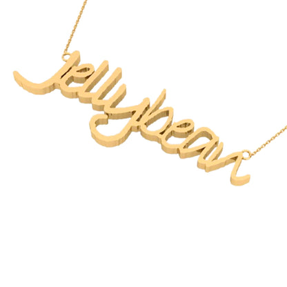 RKC Weight 5.5 gm Initial Name Pendant Necklace 14k Yellow Gold Plated 925 Silver