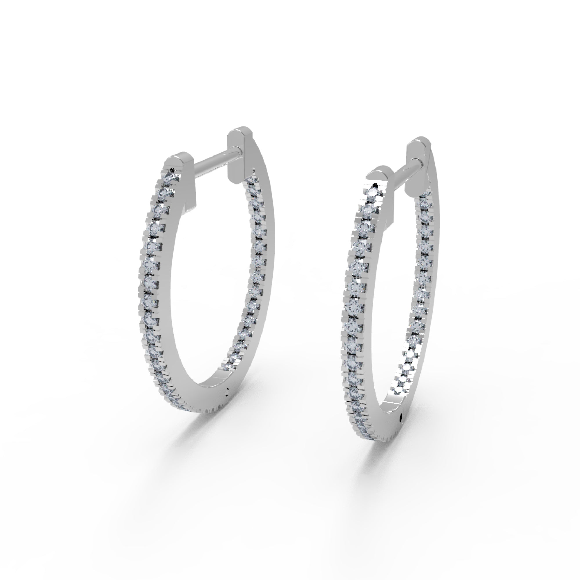 RKC Damen-Ohrring aus 925er-Sterlingsilber, einreihig, 14-Karat-Rose, Gesamtgewicht: 7,00 GM, Höhe: 38,00 mm
