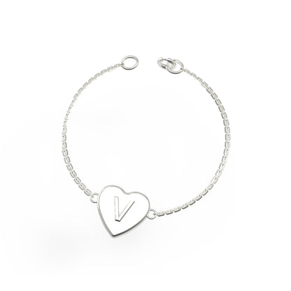 RKC 925 Sterling Silber Initiale Herz „V“ Buchstabenkette 14K Gelbgold vergoldet Produktgewicht 4,00 GM