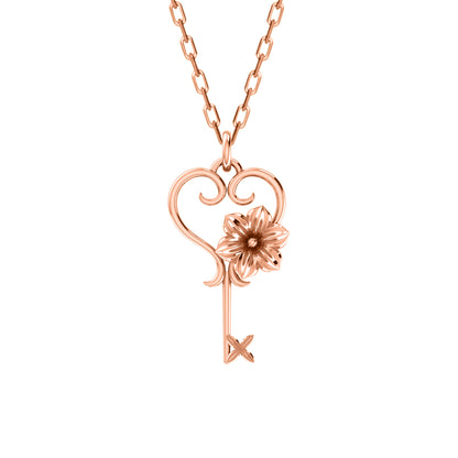 RKC Schlüssel-Anhänger, 925er Silberschmuck, 14 Karat Gelbgold vergoldet, Gewicht 3,50 g, Höhe 25,20 mm