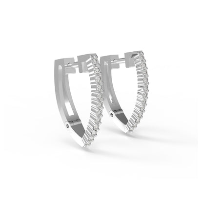 RKC 925 Sterling Silber minimalistischer Clip-on-Ohrring für Damen, 14 Karat Gelb über Produktgewicht 2,65 GM, Höhe 16,00 mm