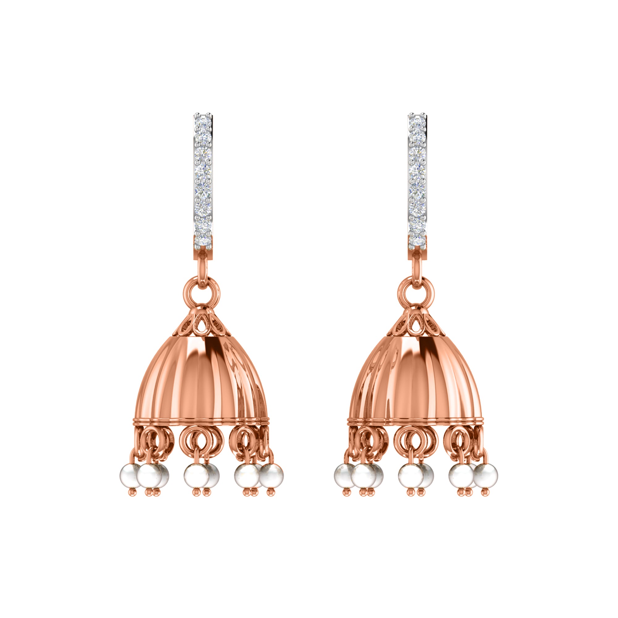 Orecchino da donna con clip a cerchio in argento sterling RKC 925, rosa 14 carati, peso del prodotto 4,00 GM, altezza 29,00 mm