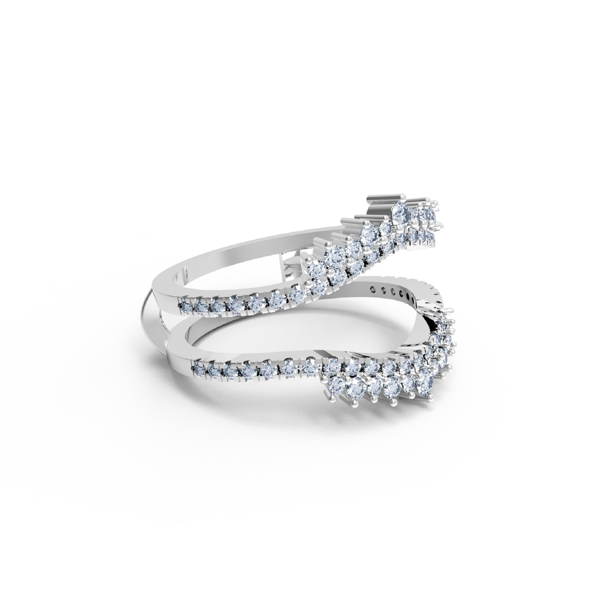 RKC Moissanit Enhancer Guard Ring für Damen, Ehering, 925er Silber, 14 Karat Gelbgold vergoldet, Gewicht 3,80 g, Breite 6 mm