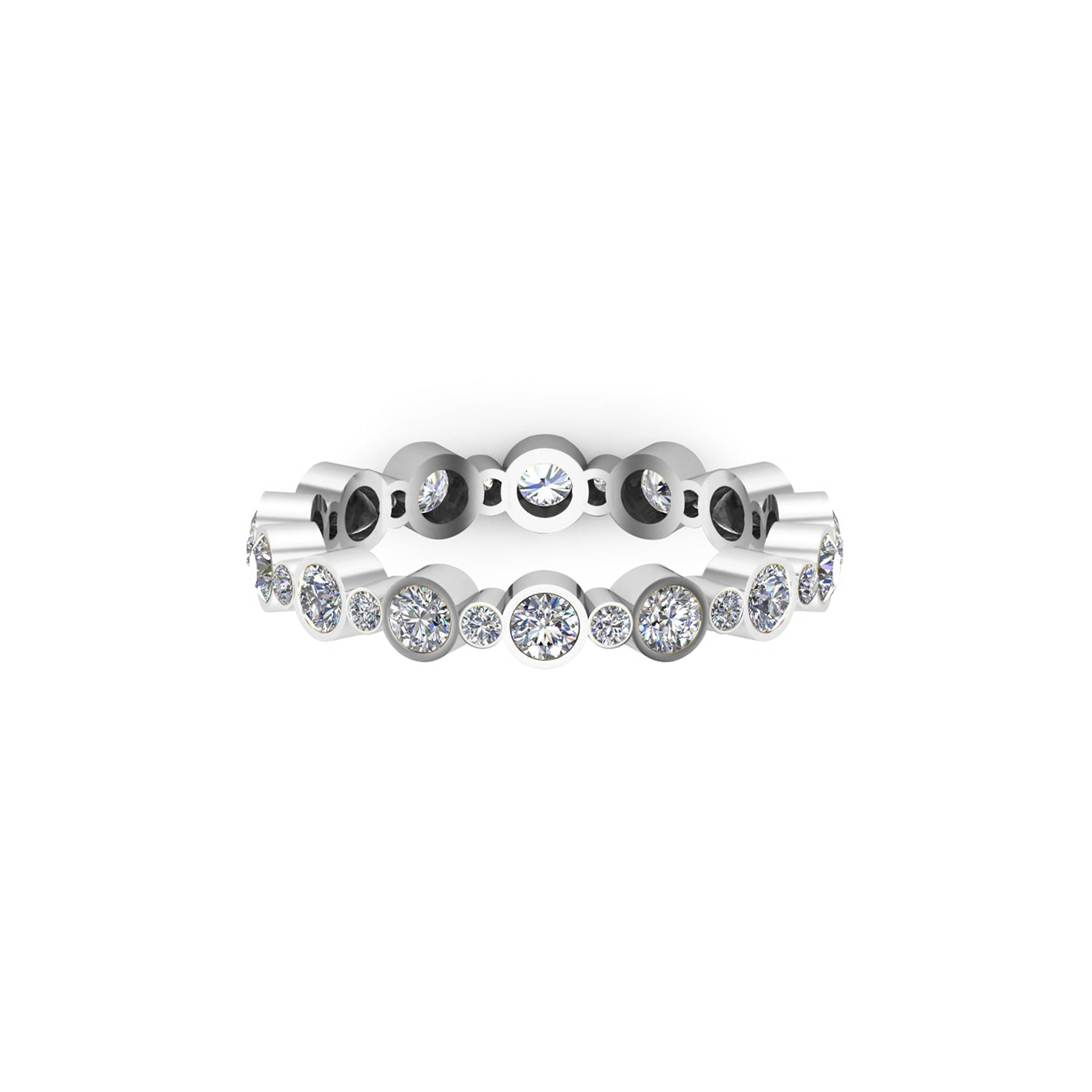 Anello di fidanzamento in moissanite a taglio rotondo da 0,92 ct RKC, argento 925 placcato in oro rosa per donna, peso 1,60 g, larghezza 3,20 mm
