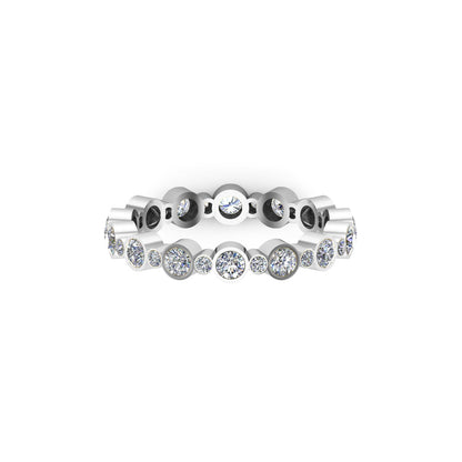 Anello di fidanzamento in moissanite a taglio rotondo da 0,92 ct RKC, argento 925 placcato in oro rosa per donna, peso 1,60 g, larghezza 3,20 mm