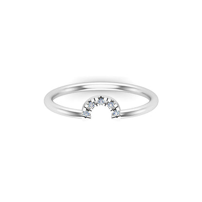 RKC Moissanit-Verlobungsring, 925er Silber, 14-karätiges Gelbgold vergoldet, für Damen, Gewicht 1 g und Breite 1,60 mm