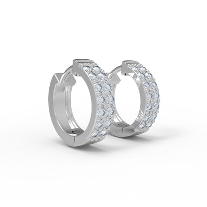RKC 925 Sterling Silber Clip-On Hoop & Huggies Damen-Ohrring, 14 Karat Gelb, Gesamtgewicht 4,50 GM, Höhe 16,00 mm