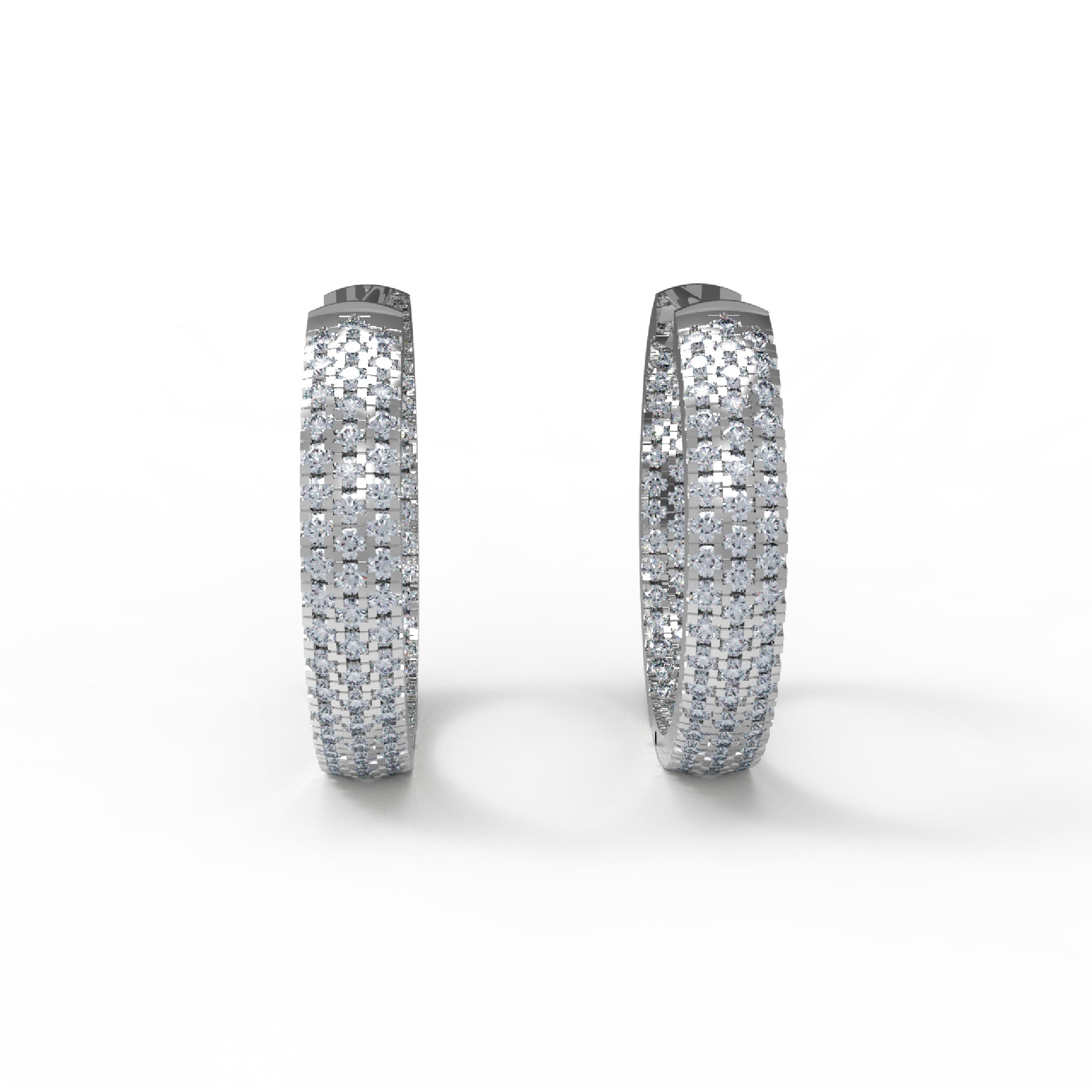RKC 925 Sterling Silber Hoops & Huggies Damen-Ohrring, 14 Karat Gelb über Produktgewicht 7,00 GM, Höhe 22,00 mm