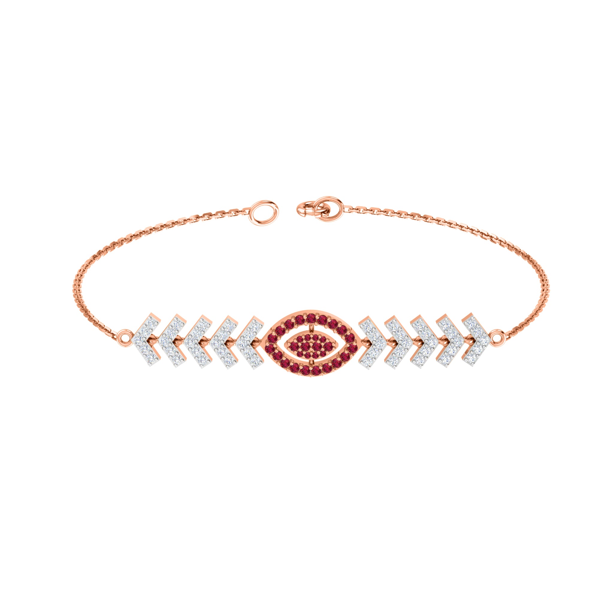 Pietra preziosa RKC in argento sterling 925 da 1,1 CT per bracciale da donna Placcato in oro giallo 14 carati Peso 6,00 GM