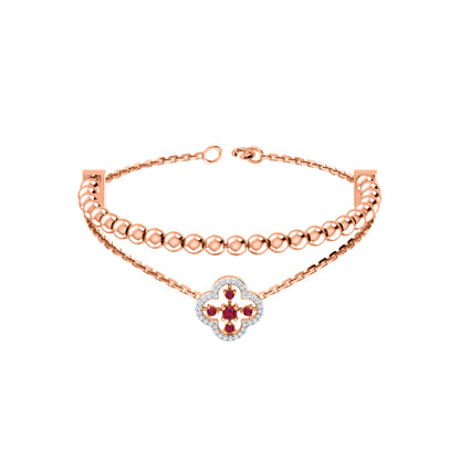 RKC Damen-Armband aus 925er-Sterlingsilber mit 0,39 Karat Moissanit, 14 Karat Gelbgold vergoldet, Gewicht 11,50 g