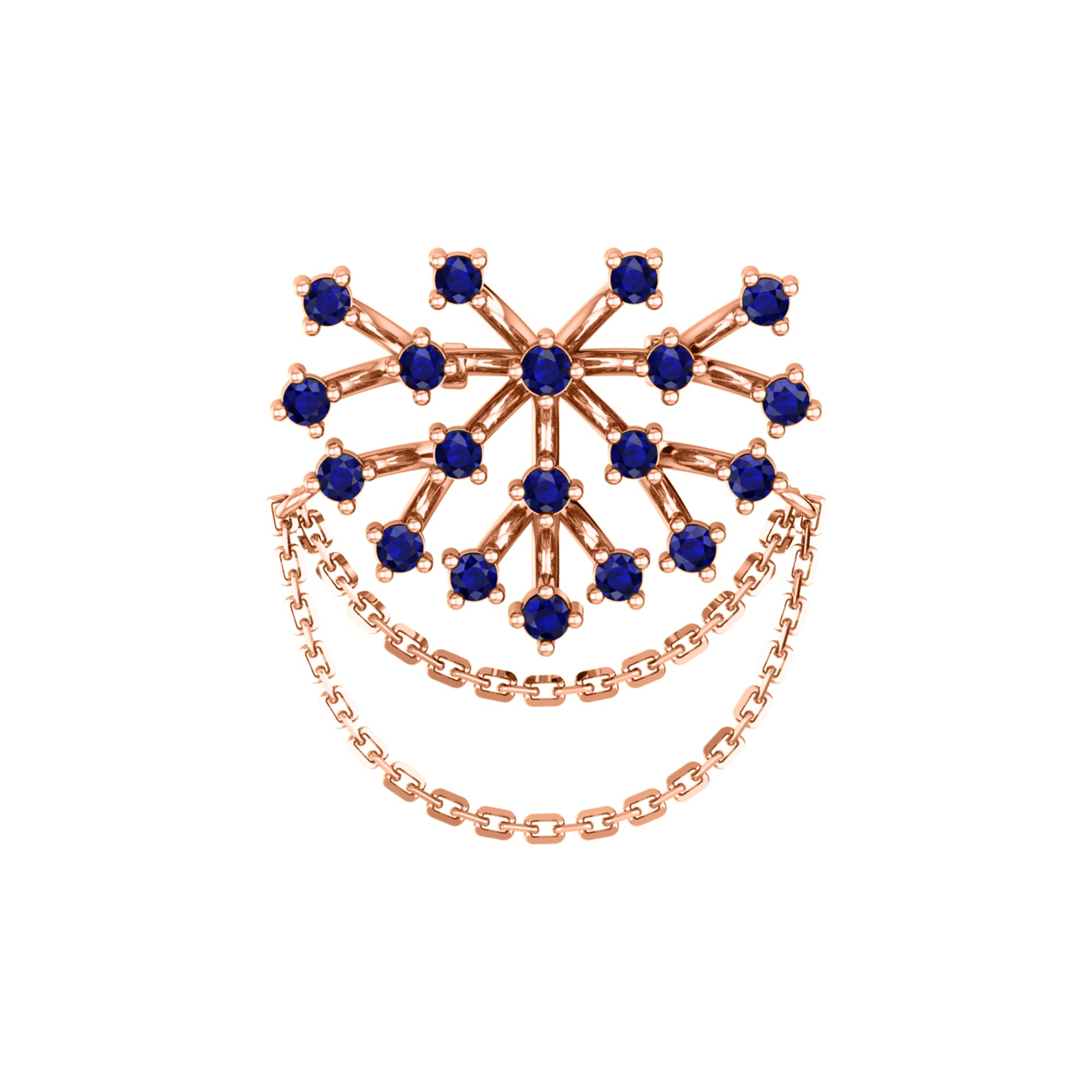 Spilla RKC Moissanite in argento sterling 925 placcata in oro giallo 14 carati Peso del prodotto 3,00 GM Altezza 23,00 MM